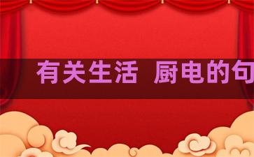 有关生活  厨电的句子